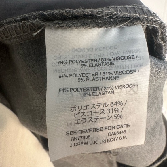 J. Crew Pants Size 10T Cameron Ankle Straight Leg Pockets Machine Wash gray - Picture 9 of 10